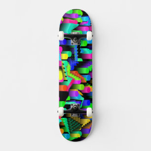 SKATEBOARD MOTIF RÉTRO 90