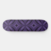Skateboard Motif Rétro de Couleur Violet Foncé (Horz)