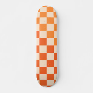 Skateboard Motif rétro orange vérifié