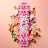 Skateboard Motif rétro pour fille rose