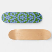 Skateboard Motif Rhombus Penrose vert et bleu (Horz)