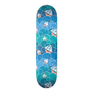 Skateboard Motif rocheux de mer
