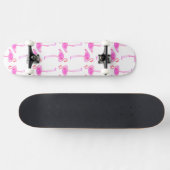 Skateboard Motif rose de Flamant rose (Horz)