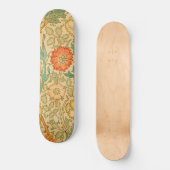 Skateboard Motif rose et Rose (par William Morris) (Recto)