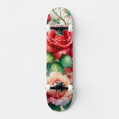 Skateboard Motif Rose Fantaisiste (Recto)