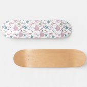 Skateboard Motif rose flamingo sans couture sur arrière - pla (Horz)