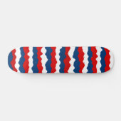 Skateboard Motif rouge, blanc et bleu (Horz)