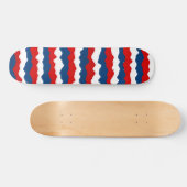 Skateboard Motif rouge, blanc et bleu (Horz)