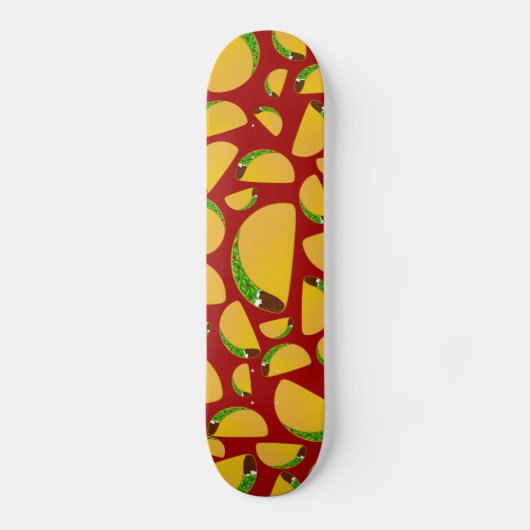 Skateboard Motif rouge de taco (Recto)