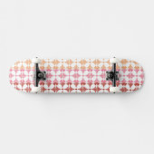Skateboard Motif rouge géométrique de rayures d'ikat (Horz)