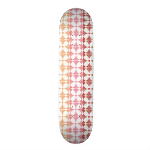Skateboard Motif rouge géométrique de rayures d'ikat