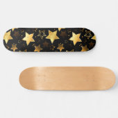 Skateboard Motif sans couture avec étoiles d'or (Horz)