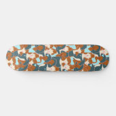 Skateboard Motif sans couture avec filles noires et blanches (Horz)