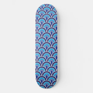 Skateboard Motif sans couture de planche à roulettes rétro