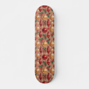 Skateboard Motif sans couture d'ornements de Noël vintage