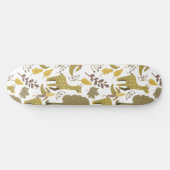 Skateboard Motif sans couture Giraffe jaune blanc arrière - p (Horz)