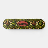 Skateboard Motif shamrock Checkerboard (Horz)