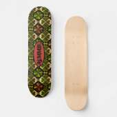 Skateboard Motif shamrock Checkerboard (Recto)