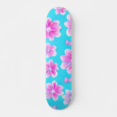 Skateboard Motif simple bleu et rose (Devant)