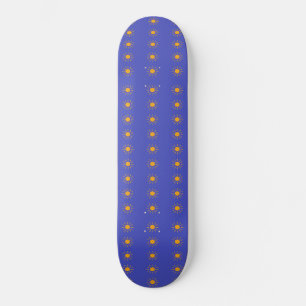 Skateboard Motif solaire jaune