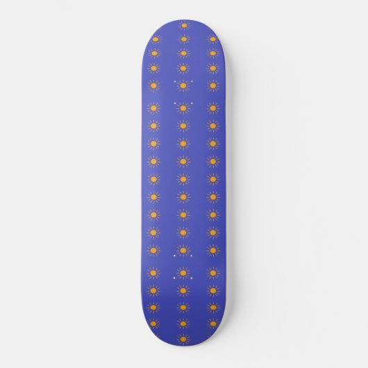 Skateboard Motif solaire jaune (Recto)