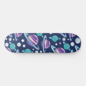 Skateboard Motif spatial, Planètes, Étoiles, Galaxie, Cosmos (Horz)