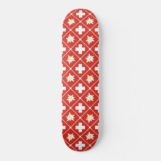 Skateboard motif Suisse Edelweiss (Recto)