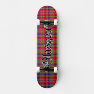 Skateboard Motif Tartan Carreaux de la Ville de Glasgow