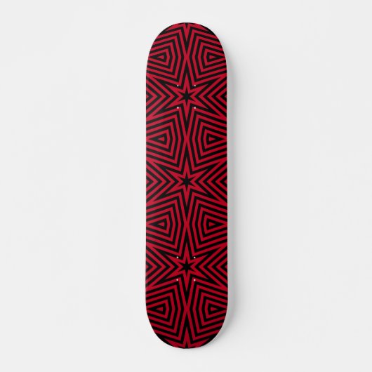 Skateboard Motif tendance Red et Black Star (Devant)