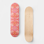 Skateboard Motif torride en rose, orange et crème (Recto)