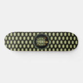 Skateboard Motif tortue et coquille en vert et noir (Horz)