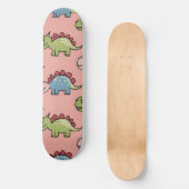 Skateboard Motif transparent de dinosaure mignon (Recto)