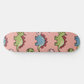 Skateboard Motif transparent de dinosaure mignon (Horz)