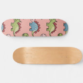Skateboard Motif transparent de dinosaure mignon (Horz)