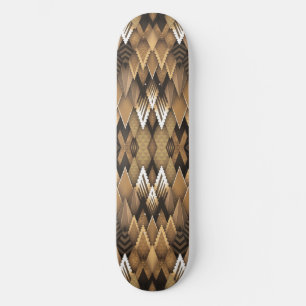 SKATEBOARD MOTIF TRIANGULAIRE TRIBAL RUSTIQUE 