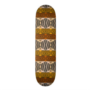Skateboard motif tribal africain ethnique
