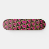Skateboard Motif tribal rose et noir (Horz)