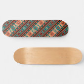 Skateboard Motif Tribal Sud-Ouest Turquoise Terracotta (Horz)