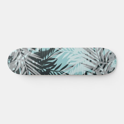 Skateboard Motif tropical bleu clair (Horz)