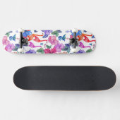 Skateboard Motif tropical d'aquarelle (Horz)