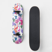 Skateboard Motif tropical d'aquarelle (Recto)