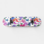 Skateboard Motif tropical d'aquarelle (Horz)