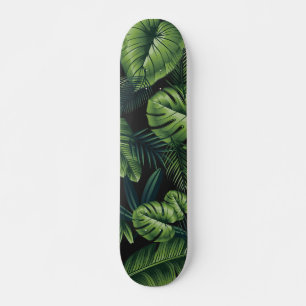 Skateboard Motif Tropical Noir