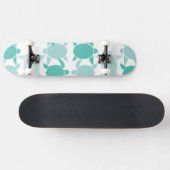 Skateboard Motif turquoise de tortue (Horz)