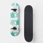 Skateboard Motif turquoise de tortue (Recto)