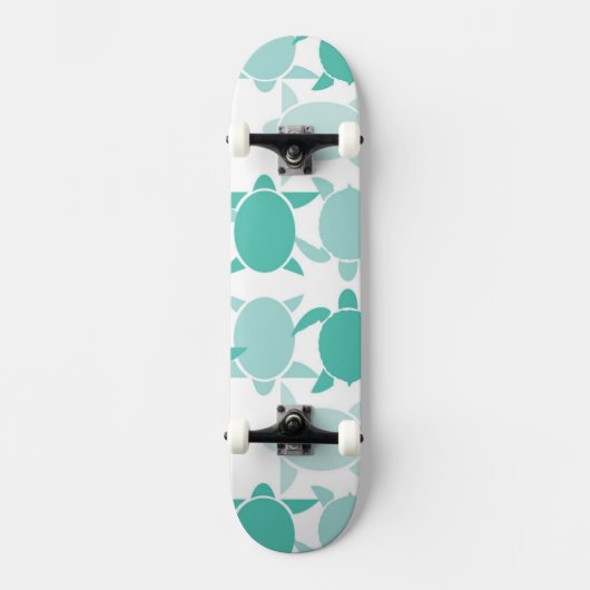 Skateboard Motif turquoise de tortue (Recto)