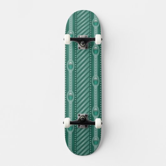 Skateboard Motif turquoise ornemental (Recto)