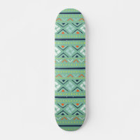 Motif vert bleu tribal géométrique moderne