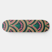 Skateboard motif vert en forme de coque (Horz)
