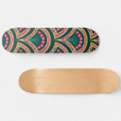 Skateboard motif vert en forme de coque (Horz)